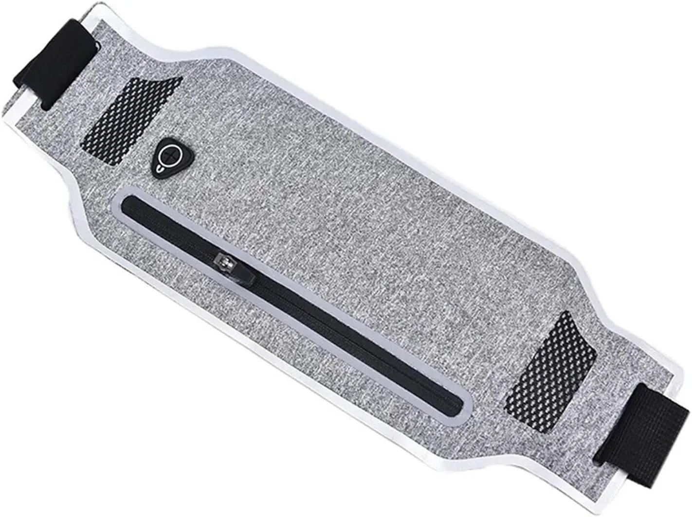 2PCS Ultra-thin Waist Pouch Wallet Belt Bags Fashion Running Sport Bum Bag Pack Travel Belly Waist Money Belt For Fitness and Running(GRAY)