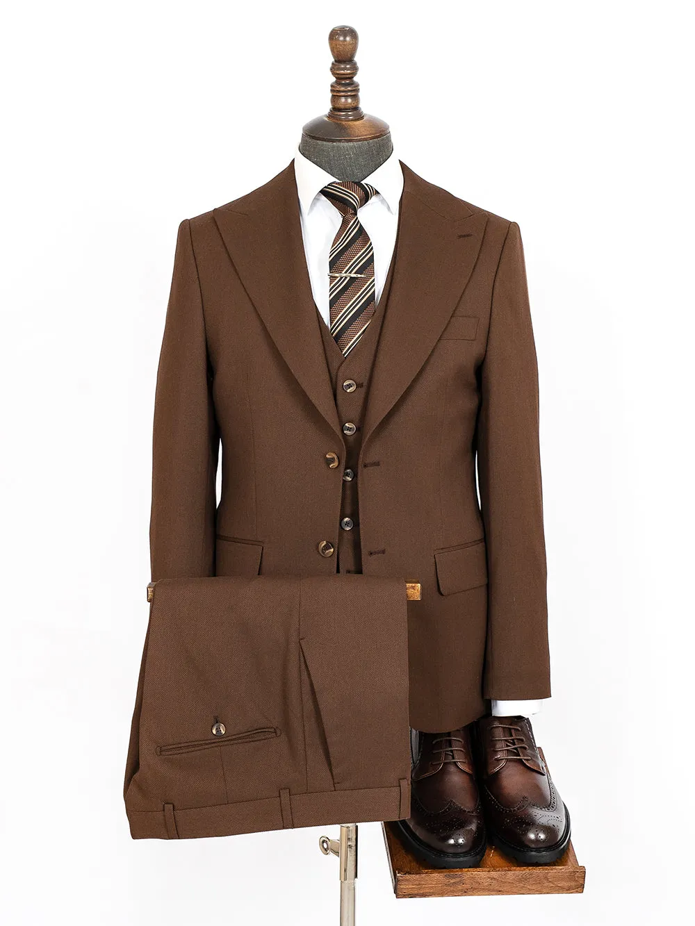 Aidan Brown Set Blazer Linen Suit