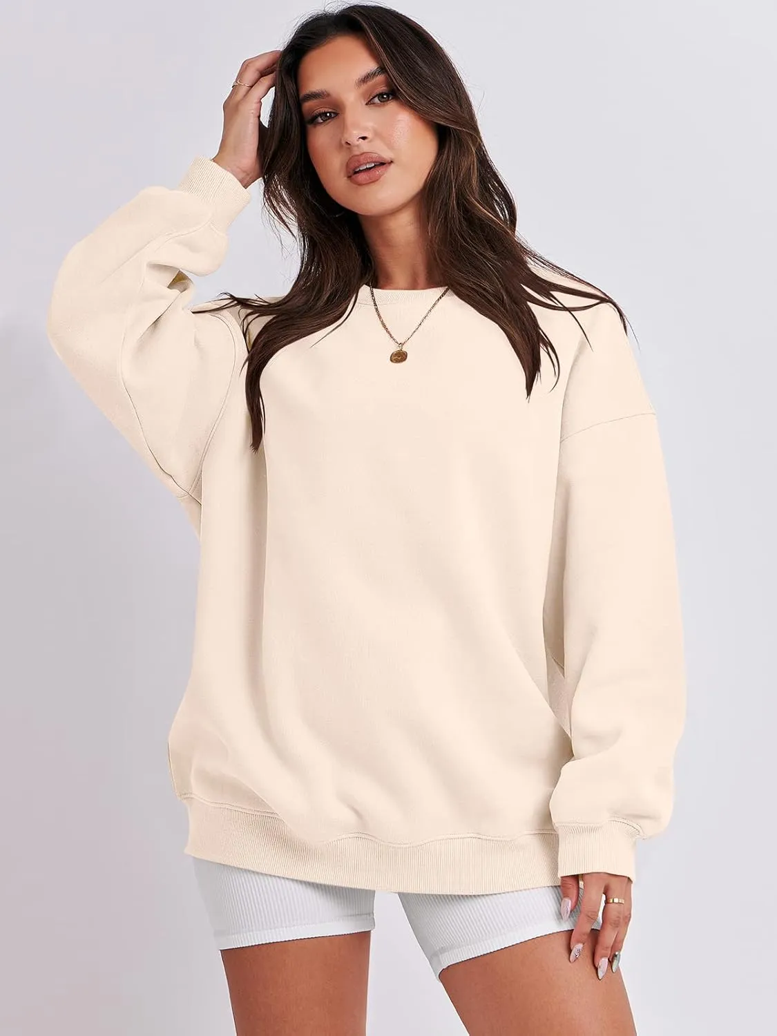 ANRABESS Oversized Sweatshirt for Women Crewneck Y2K Hoodies Fleece Casual Comfy Pullover Top Fall Outfits Clothes 2025