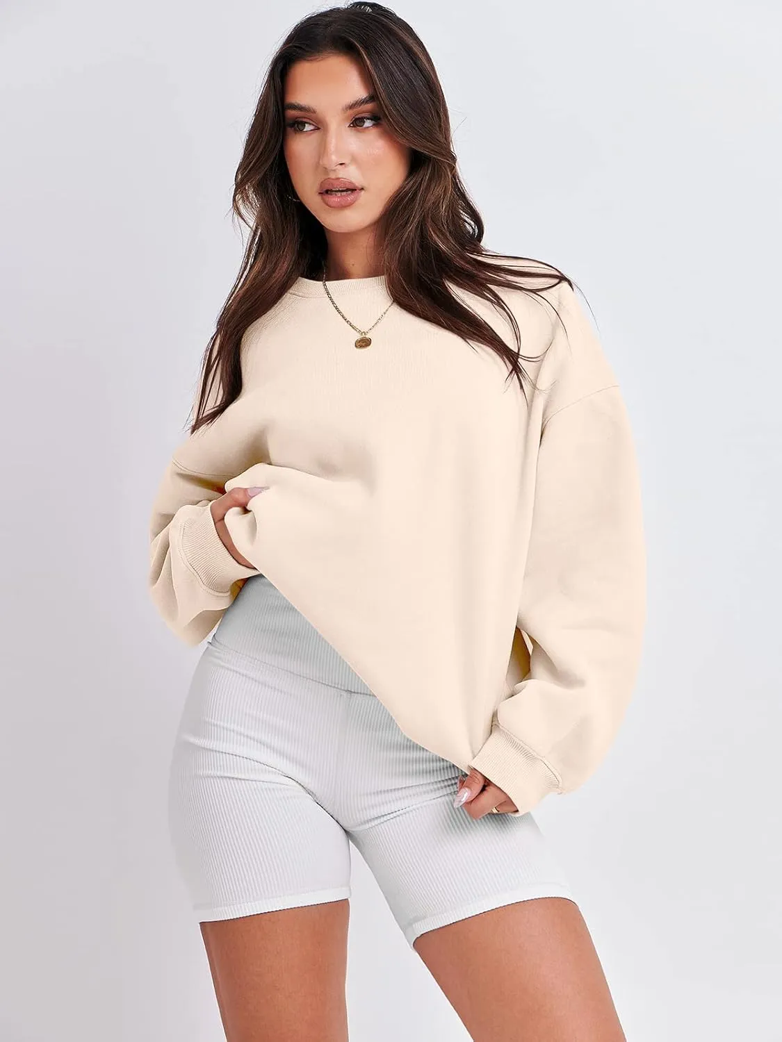 ANRABESS Oversized Sweatshirt for Women Crewneck Y2K Hoodies Fleece Casual Comfy Pullover Top Fall Outfits Clothes 2025