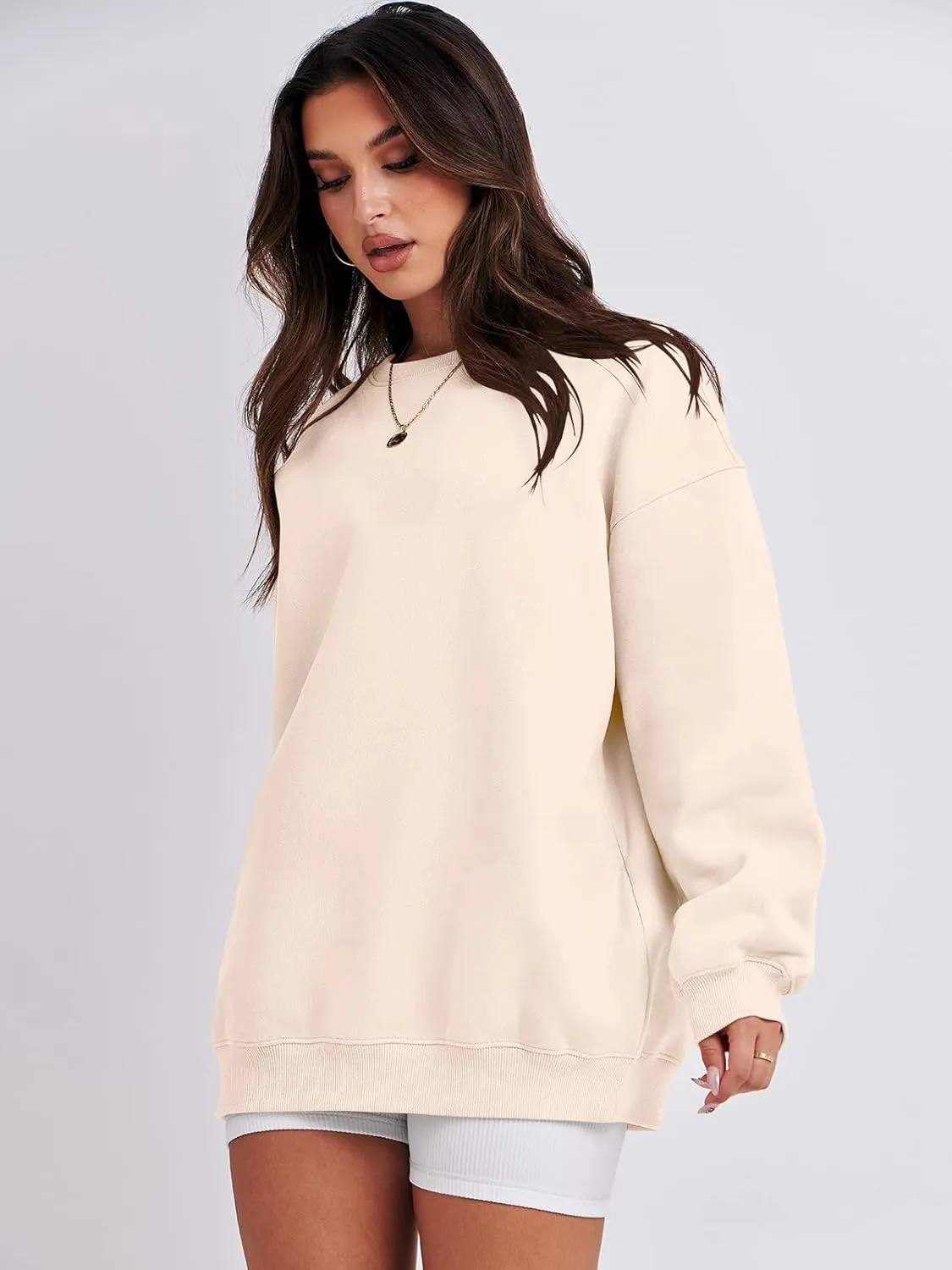 ANRABESS Oversized Sweatshirt for Women Crewneck Y2K Hoodies Fleece Casual Comfy Pullover Top Fall Outfits Clothes 2025