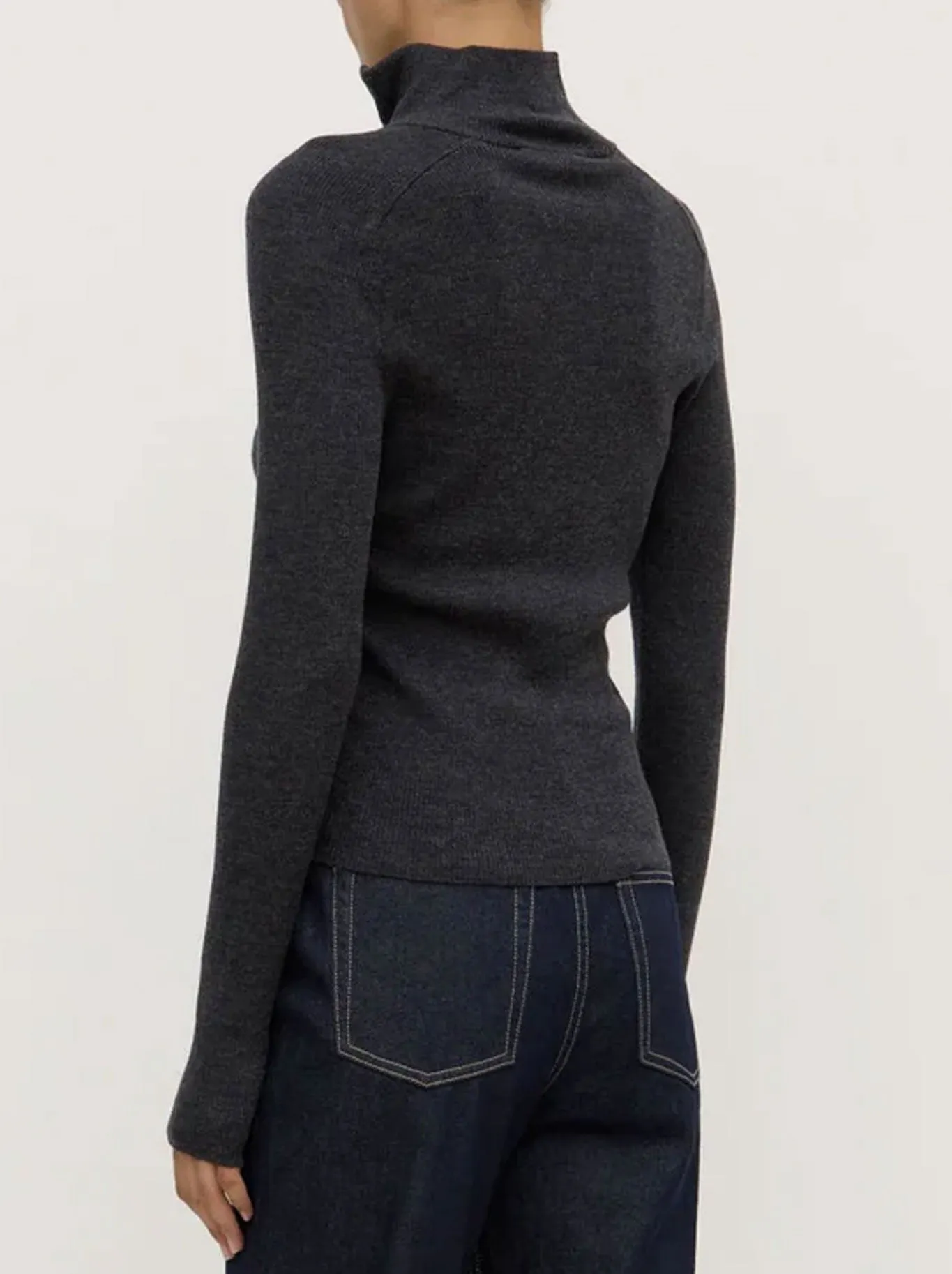 ASSEMBLY LABEL LAINE QUARTER ZIP WOOL KNIT
