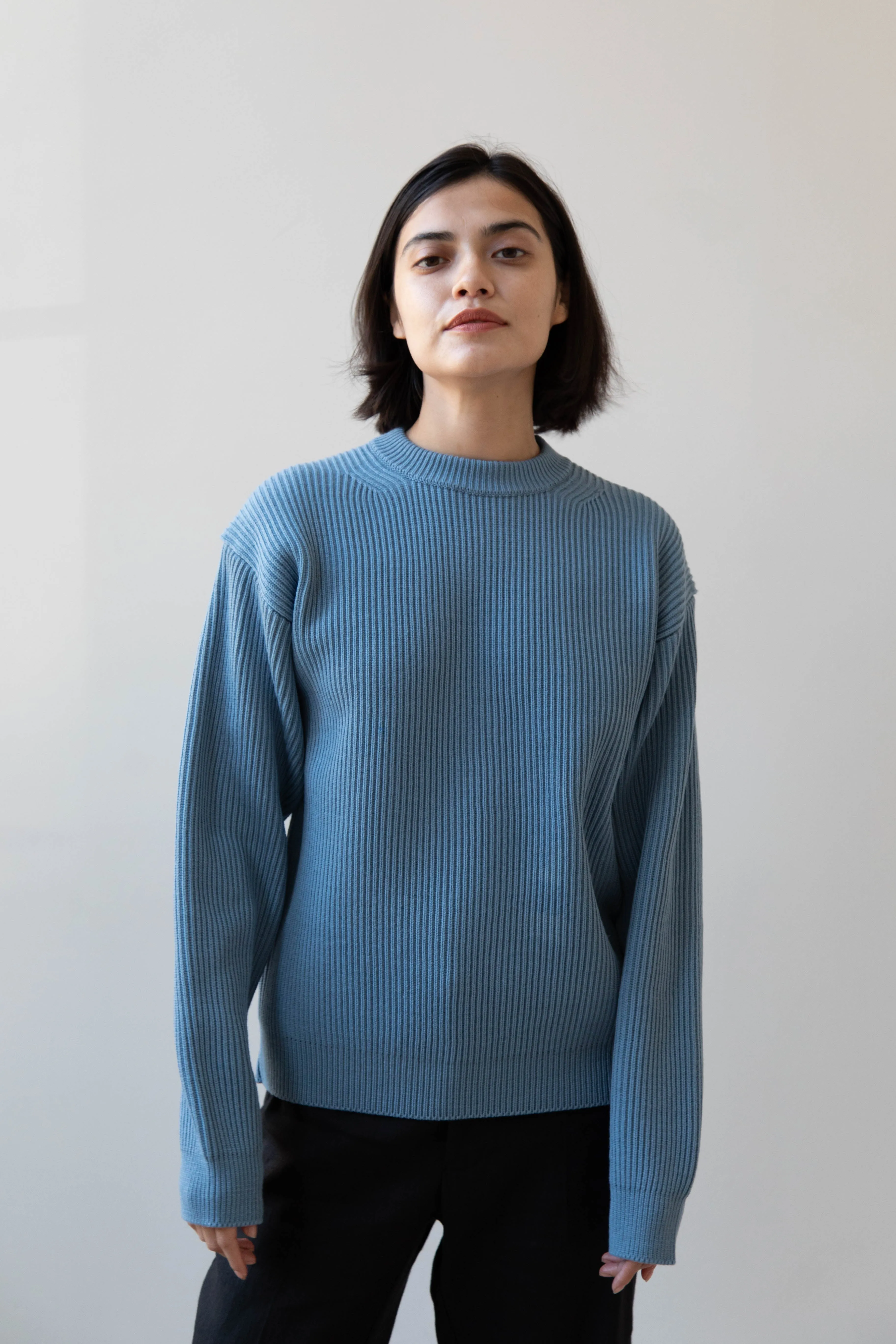 Auralee | French Merino Rib Knit Pullover