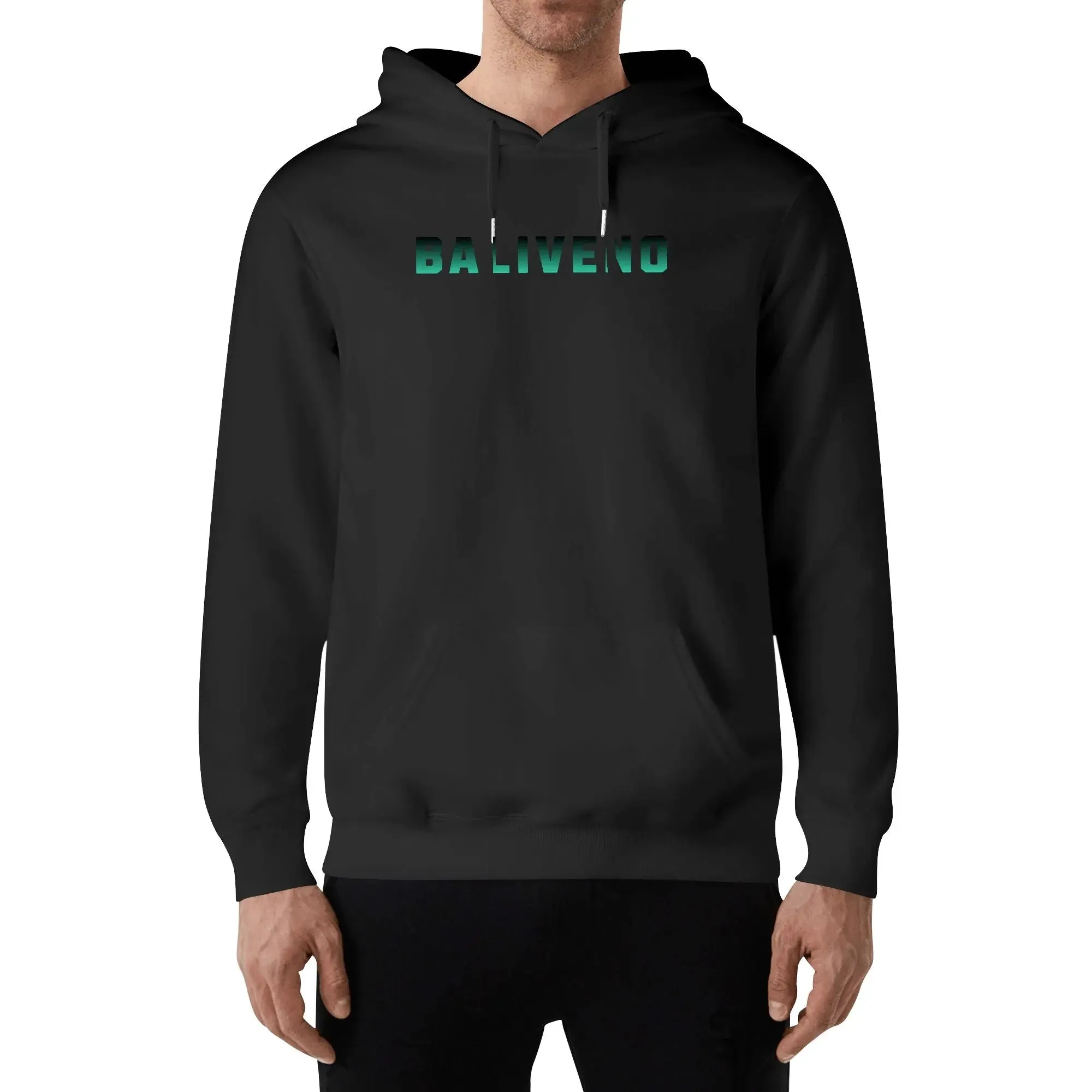 Baliveno Luxurious Unisex Cotton Hoodie, with logos printed on the Front & Back.