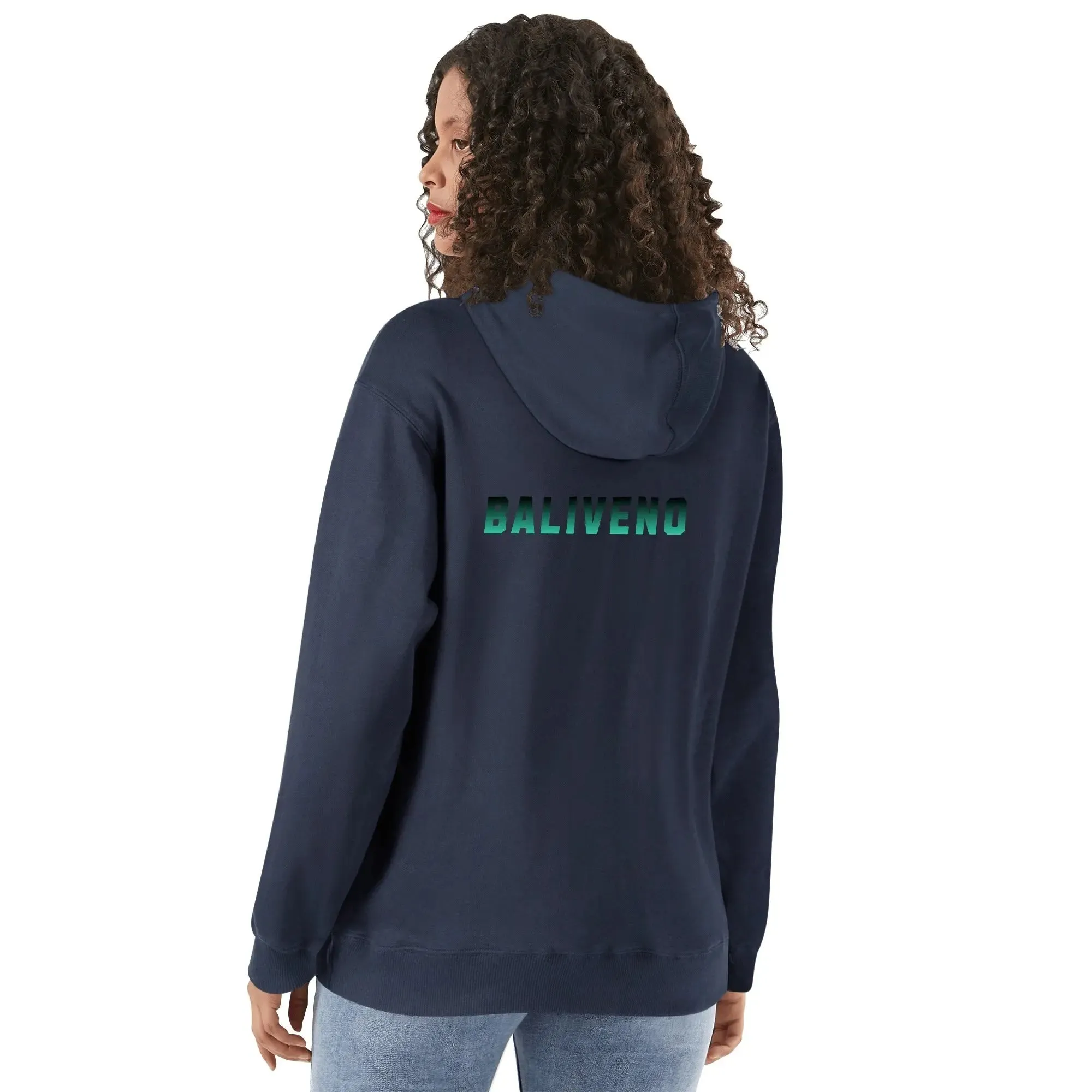 Baliveno Luxurious Unisex Cotton Hoodie, with logos printed on the Front & Back.
