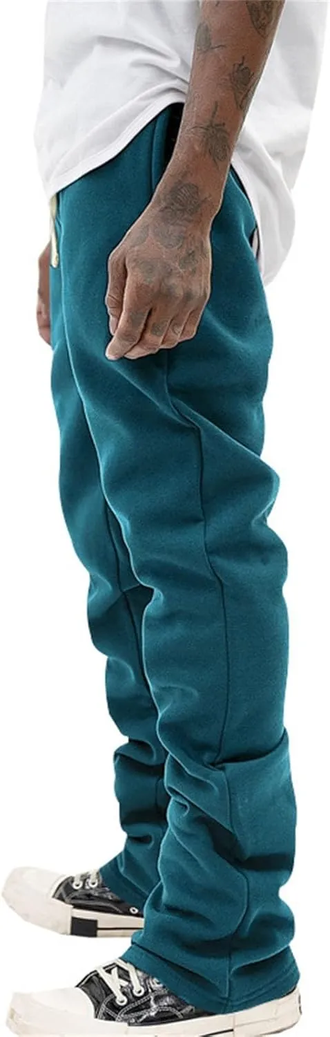 Beach Pants for Men Big and Tall Slim Tit Trousers Casual Relaxed Fit Work Active Summer Yoga Pants with Pockets