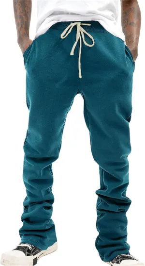 Beach Pants for Men Big and Tall Slim Tit Trousers Casual Relaxed Fit Work Active Summer Yoga Pants with Pockets