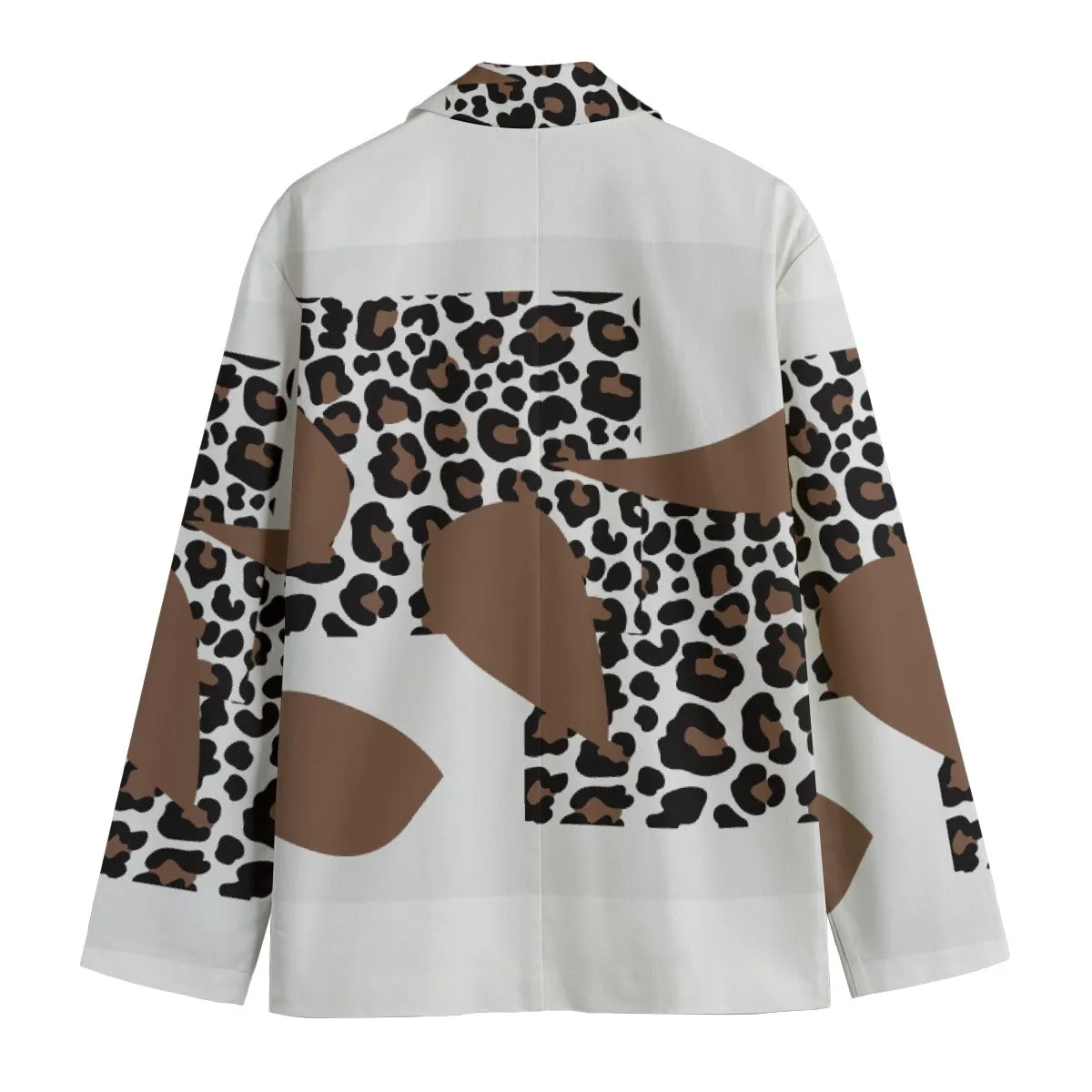 Bold Illusion Casual Flat Lapel Collar Blazer