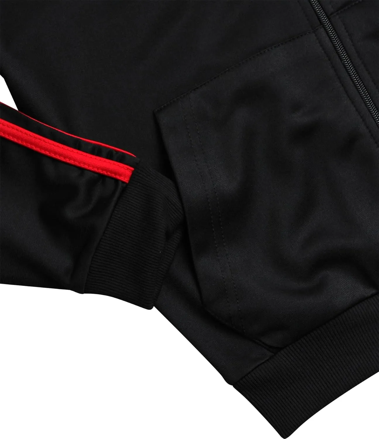 Boys' Tricot Jogger Set - 4 Piece Active Performance Zip-Up Tracksuit Set (Size: 8-18)