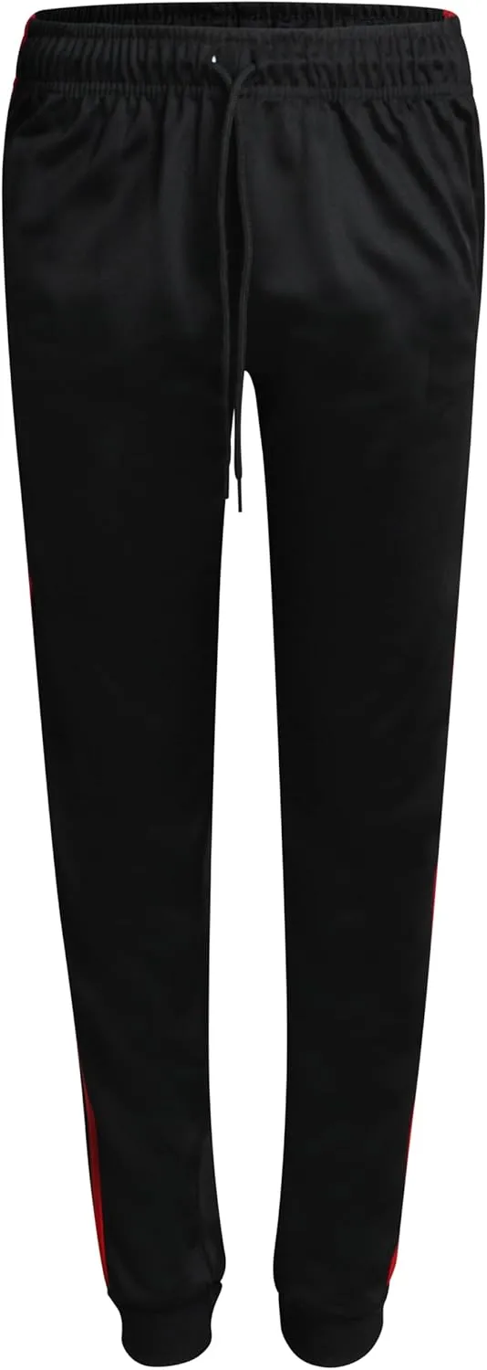 Boys' Tricot Jogger Set - 4 Piece Active Performance Zip-Up Tracksuit Set (Size: 8-18)