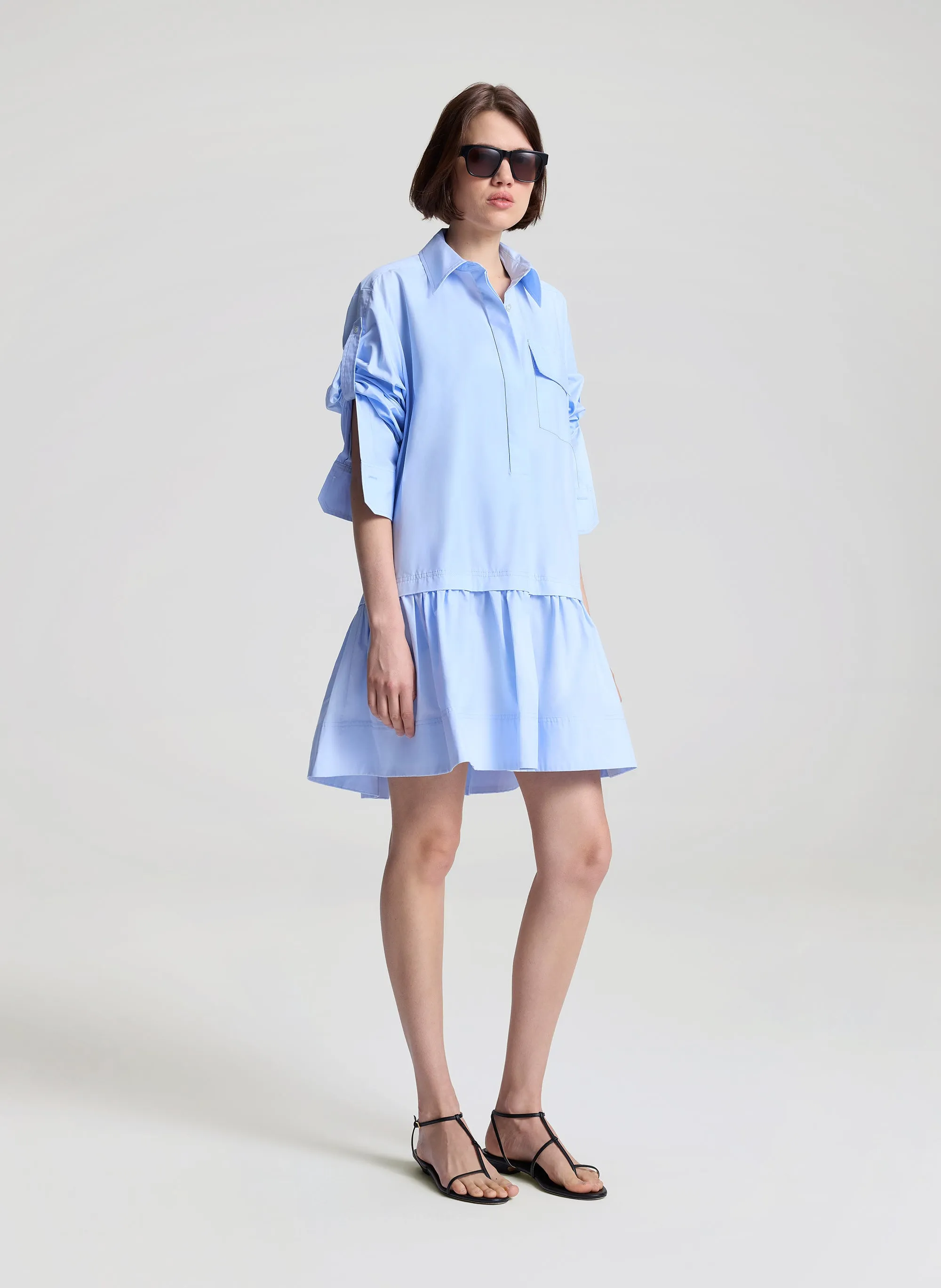 Brooke Cotton Mini Shirtdress