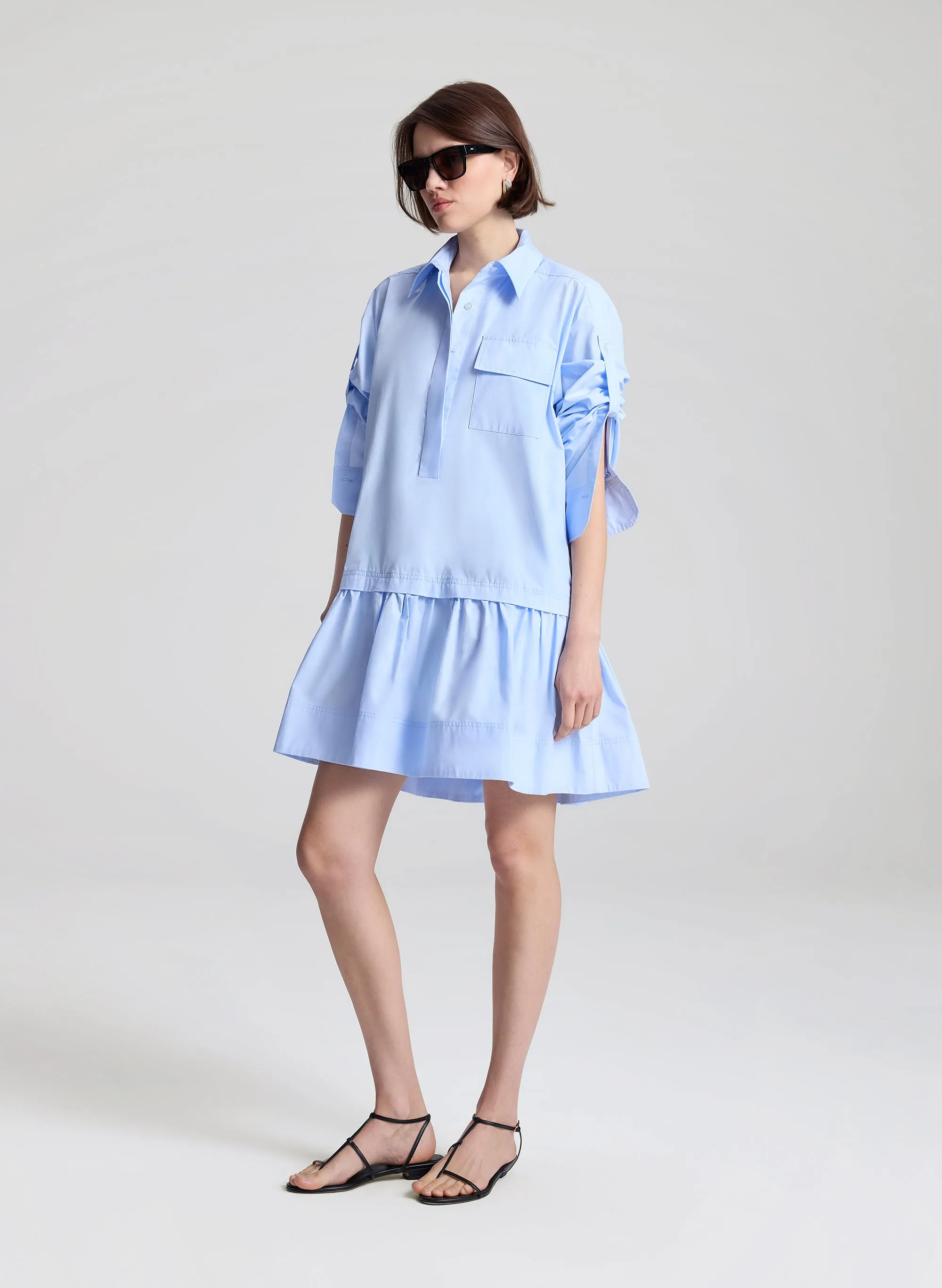 Brooke Cotton Mini Shirtdress