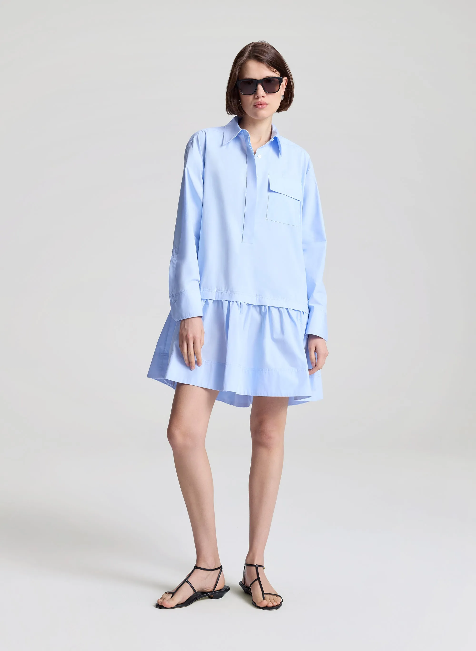 Brooke Cotton Mini Shirtdress