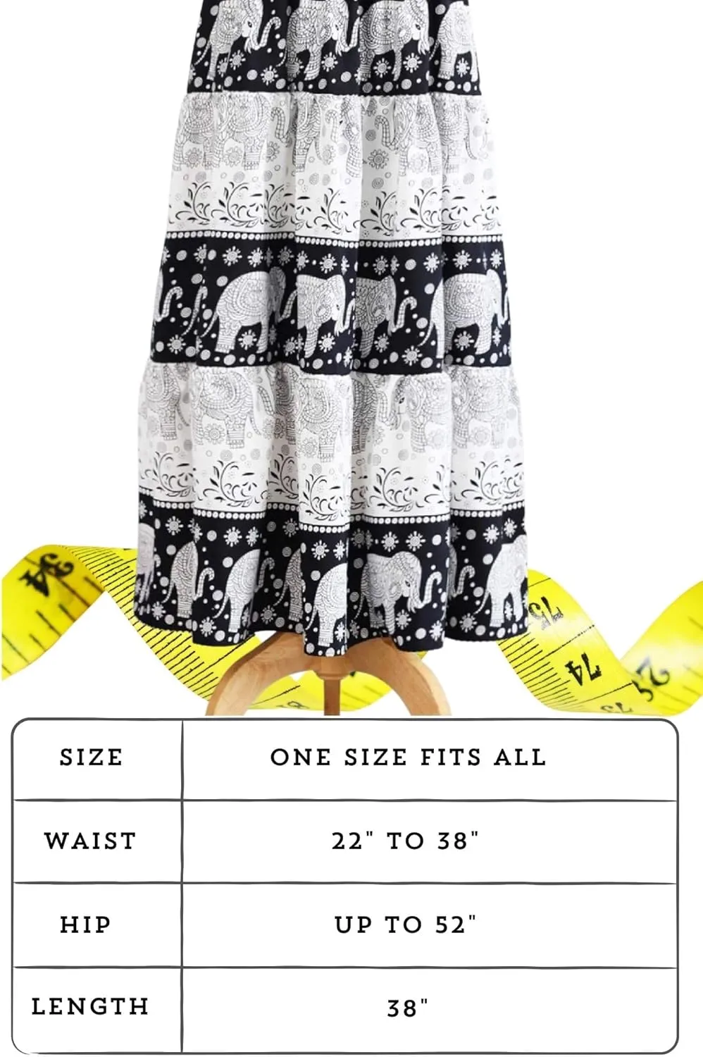 Casual Maxi High Waisted Lightweight Silky Soft Flowy Ruffle Cute Trendy Boho Hippy Long Skirts for Women, Elastic Waistband