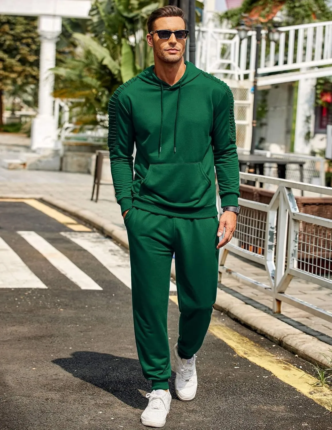 COOFANDY Men's Tracksuit 2 Piece Hoodie Sweatsuit Sets Casual Jogging Athletic Suits