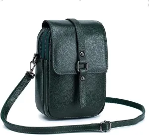 Crossbody Bag for Women Vintage Small Cell Phone Purse Genuine Leather Messenger Shoulder Bag Cash Wallet