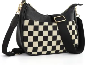 Crossbody Bags for Women, Vegan Leather Shoulder Handbags with Adjustable Guitar Strap,Purses for Women Hobo Satchel