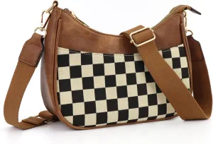 Crossbody Bags for Women, Vegan Leather Shoulder Handbags with Adjustable Guitar Strap,Purses for Women Hobo Satchel