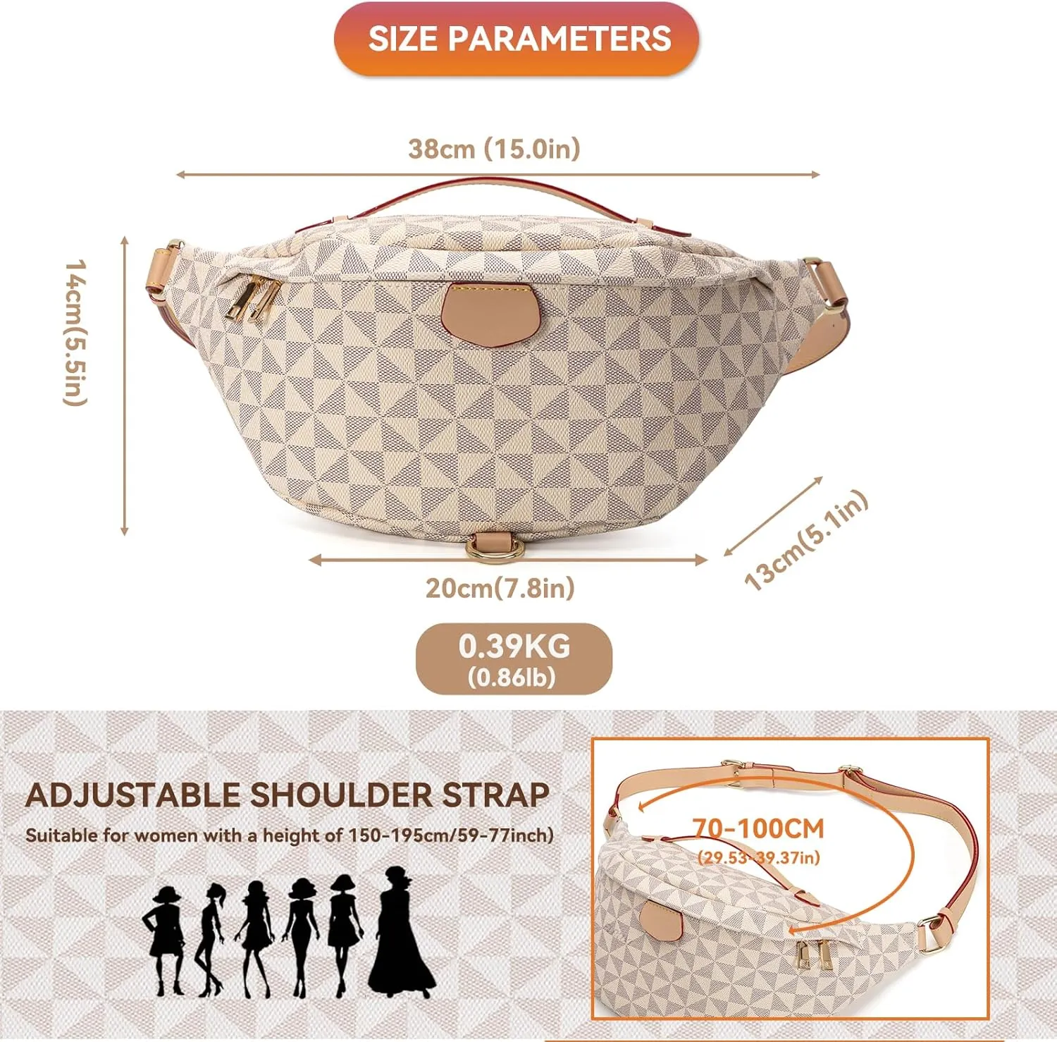 Crossbody Sling Bag Purse for Women,Sling Bag for Women Small Belt Chest Bum Bag Checkered Crossbody bag for Daily Shopping Travel