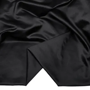 Deadstock Heavyweight Cotton Poly Satin - Black