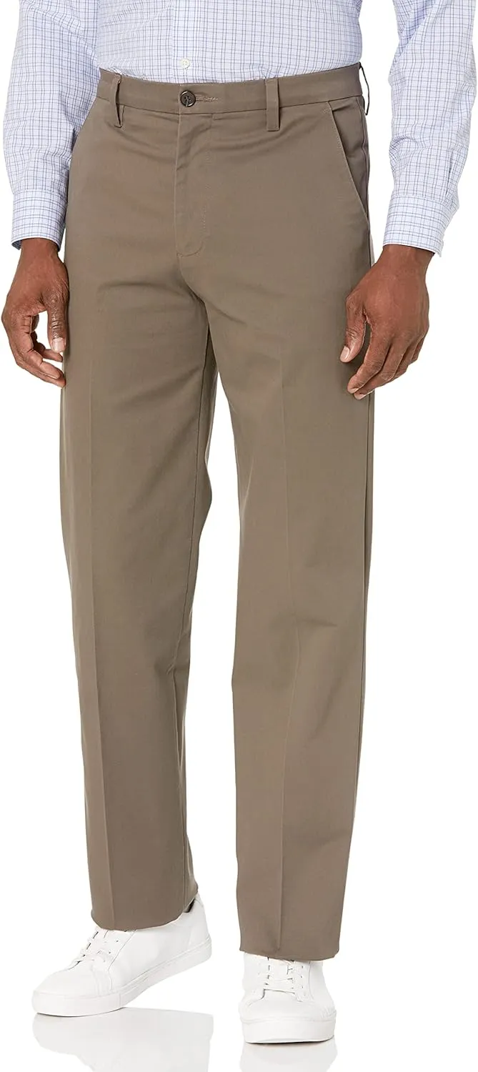 Dockers Men's Classic Fit Workday Khaki Smart 360 Flex Pants (Standard and Big & Tall), Dark Pebble, 36W x 34L