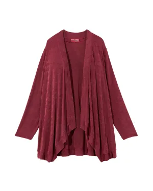 Elsie Long Sleeve Slinky Cardigan | Burgundy