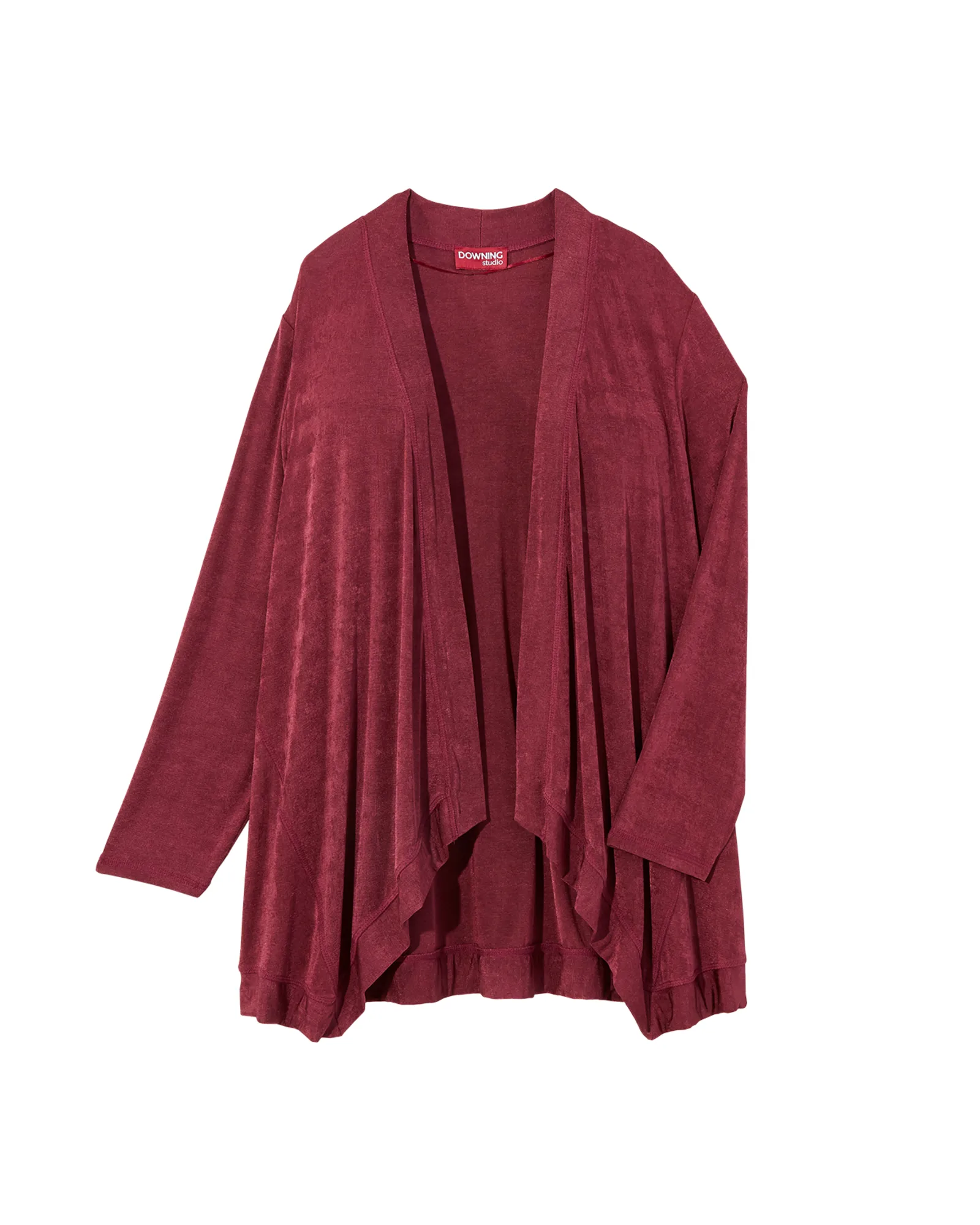 Elsie Long Sleeve Slinky Cardigan | Burgundy