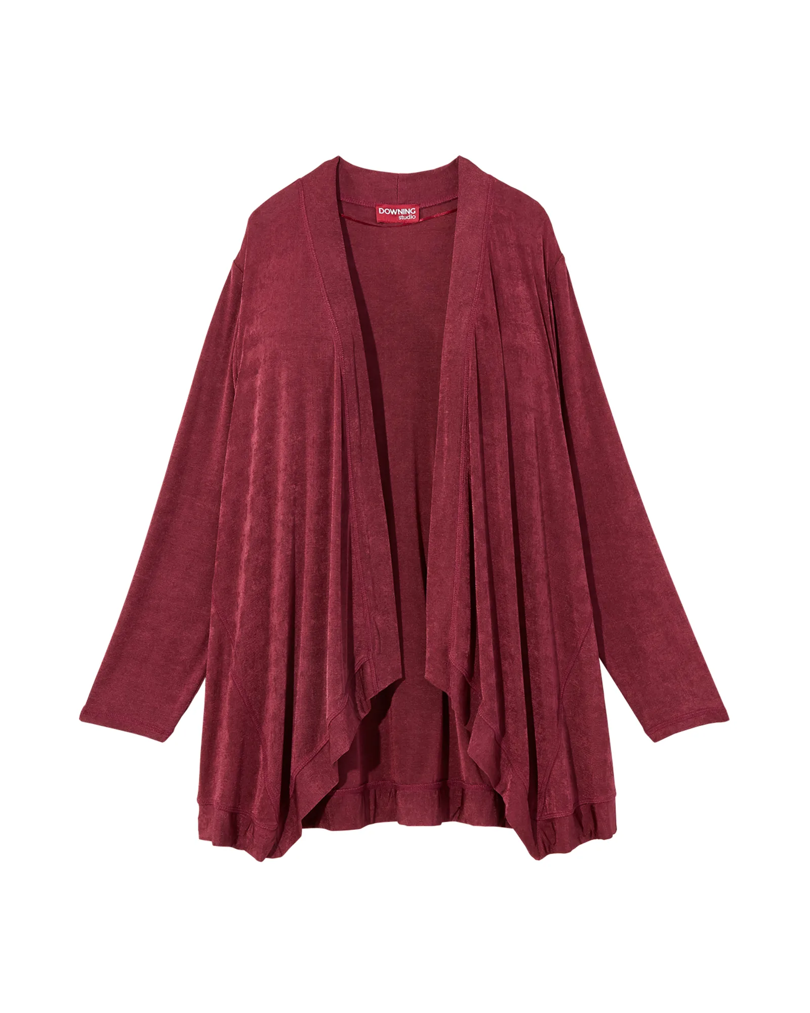 Elsie Long Sleeve Slinky Cardigan | Burgundy