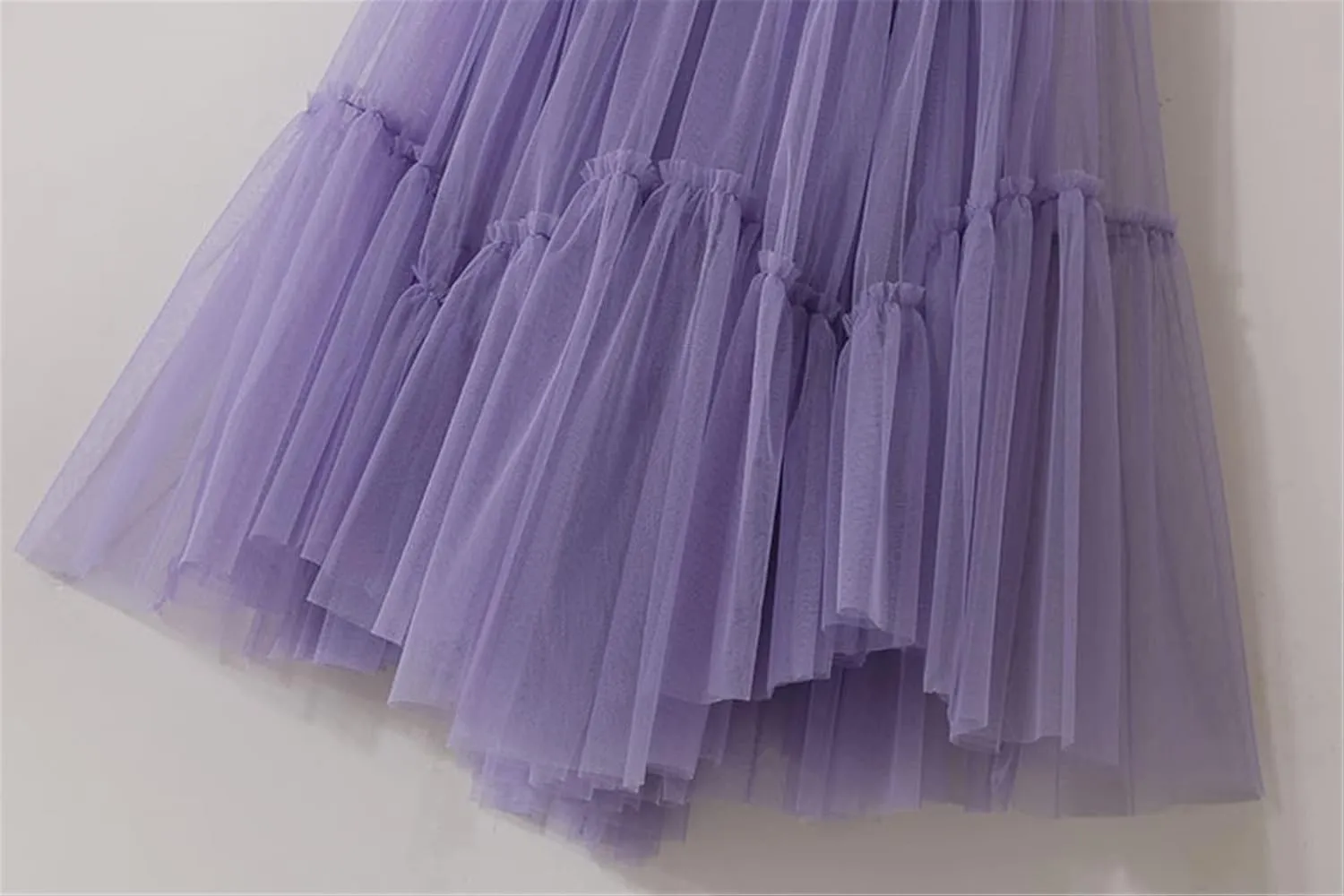 Female Long Mesh Pleated Skirt Women Spring Autumn Ladies High Waist A Line Skirt