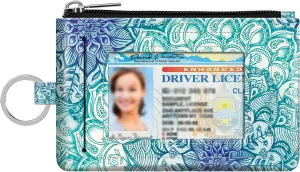 Fintie Zip ID Case Card Holder, Slim Coin Purse Wallet RFID Blocking Change Pouch with Key Chain