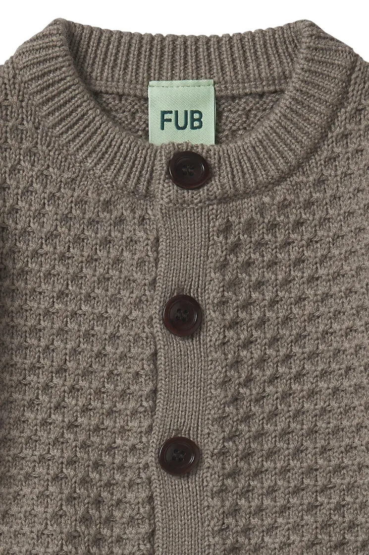 Fub Merino Baby Structure Cardigan - Hazel Melange
