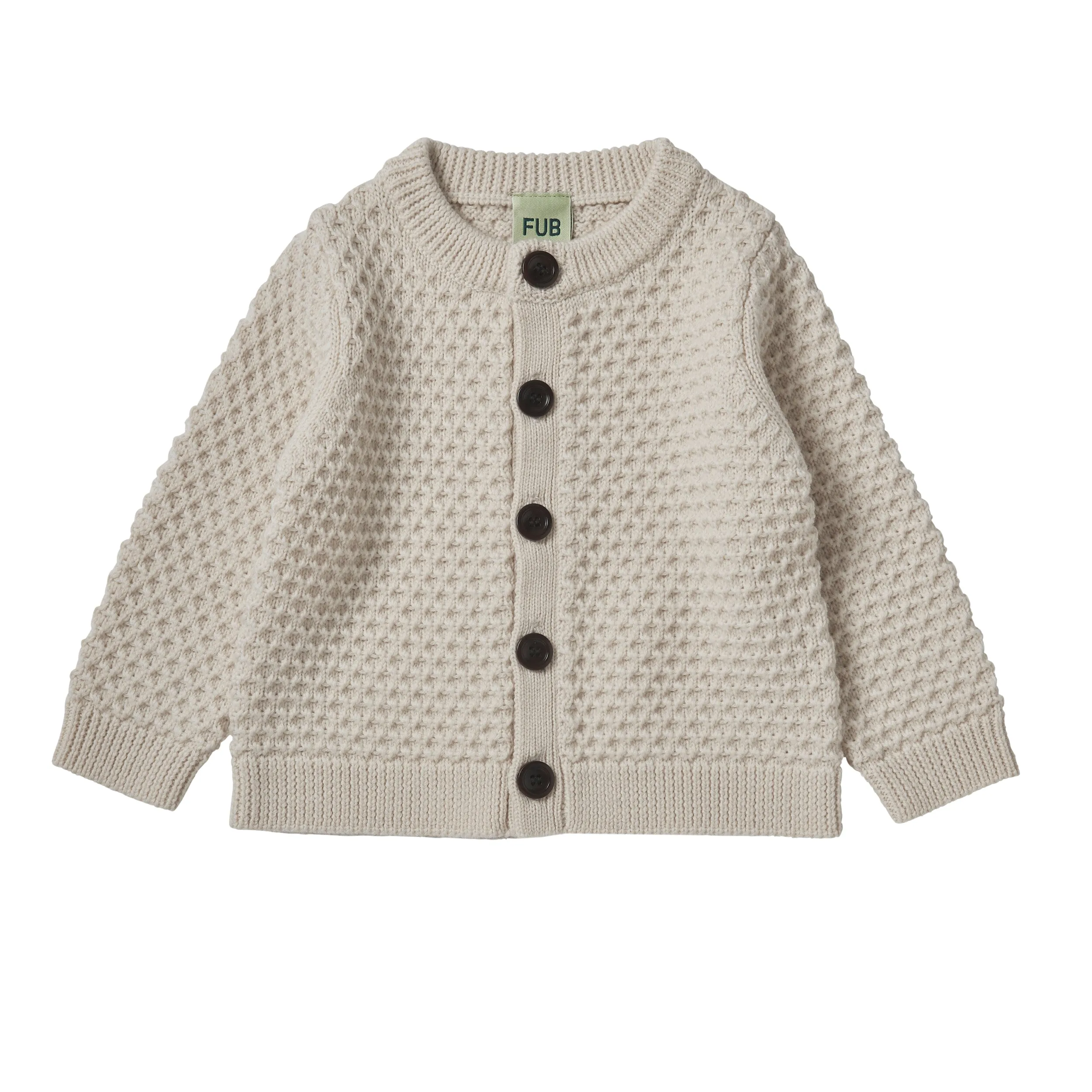 Fub Merino Baby Structure Cardigan - Off-white