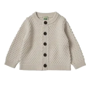 Fub Merino Baby Structure Cardigan - Off-white