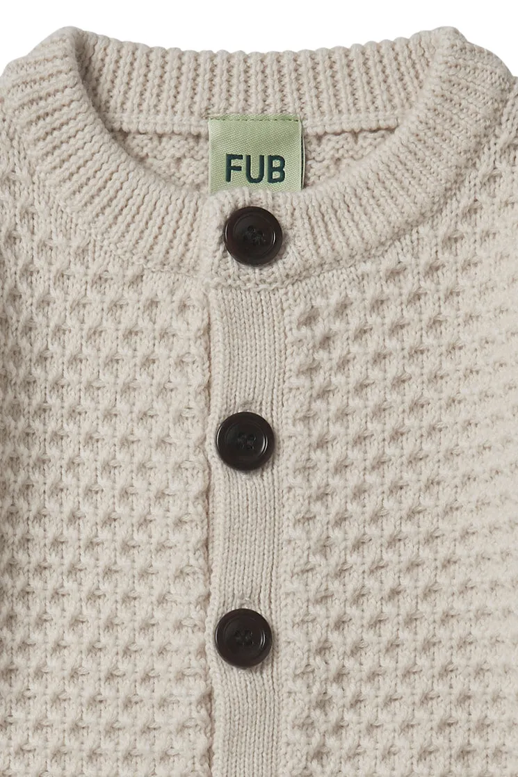 Fub Merino Baby Structure Cardigan - Off-white