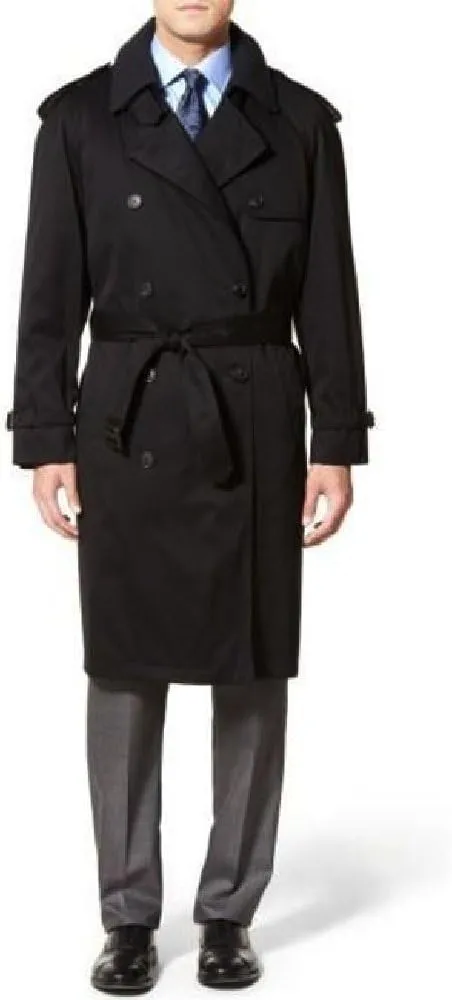 Hart Schaffner Marx Big and Tall Luxury Trench Rain Coat Double Breasted
