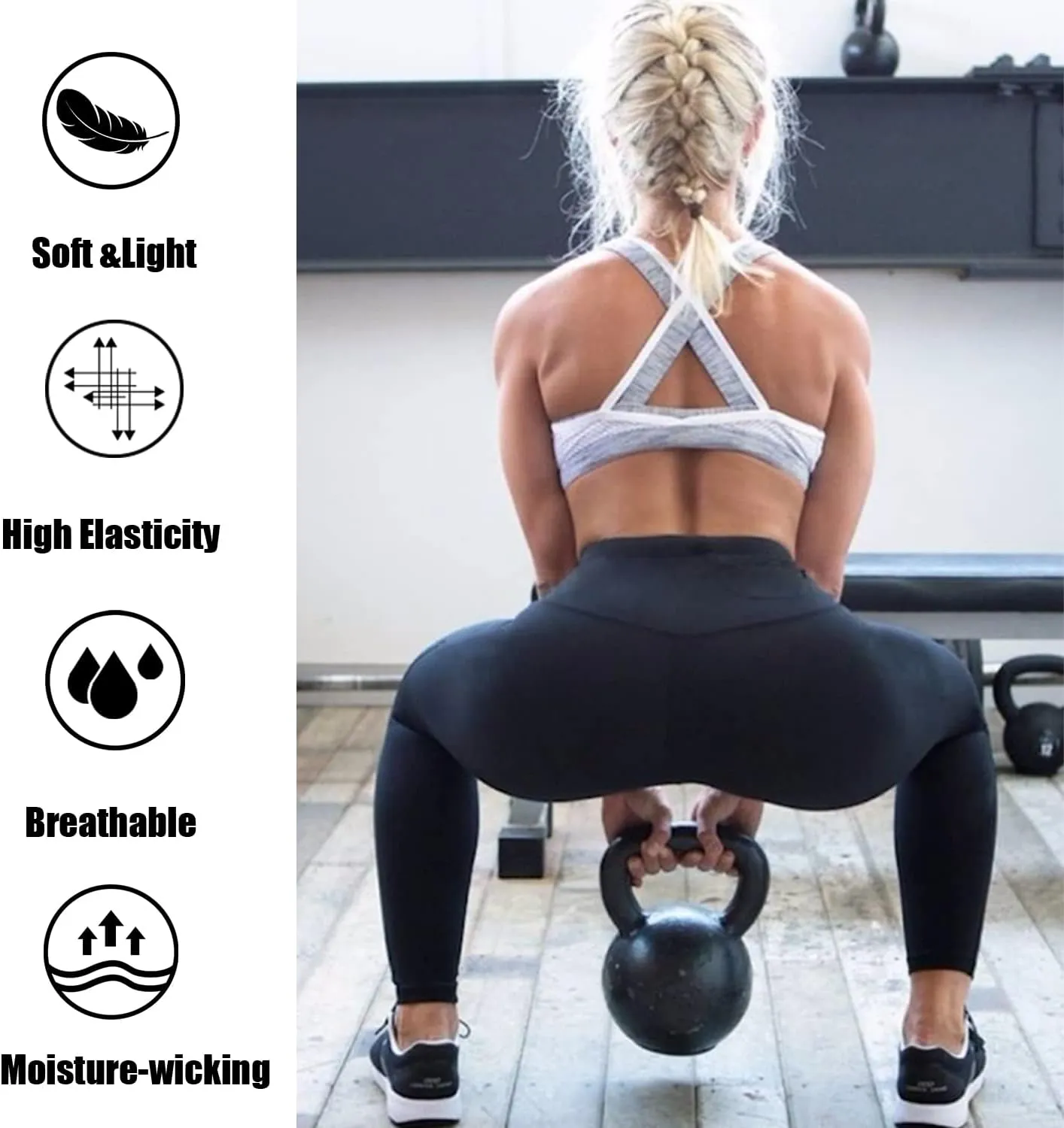 Hi Clasmix 5 Pack Super Soft Leggings for Women Pack-High Waisted Tummy Control Workout Yoga Running Gym Fitness Active Pants