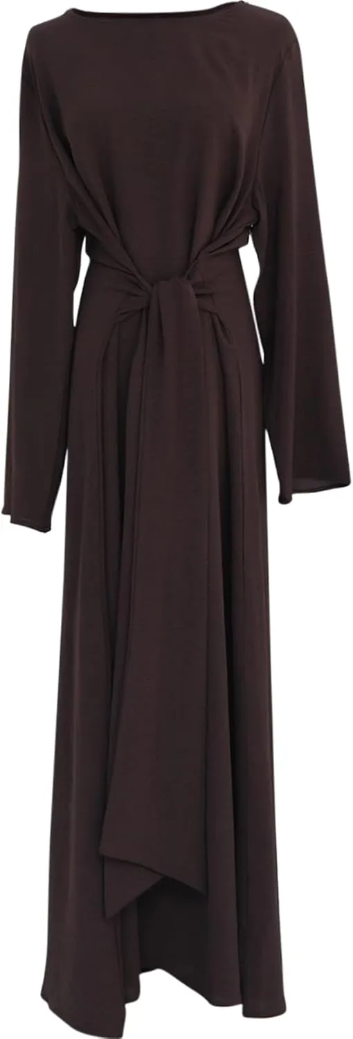 Jazvano Women Abaya Dress for Muslim Eid Prayer Maxi Kaftan Islamic Daily Dress Soft Muslim Women Clothes