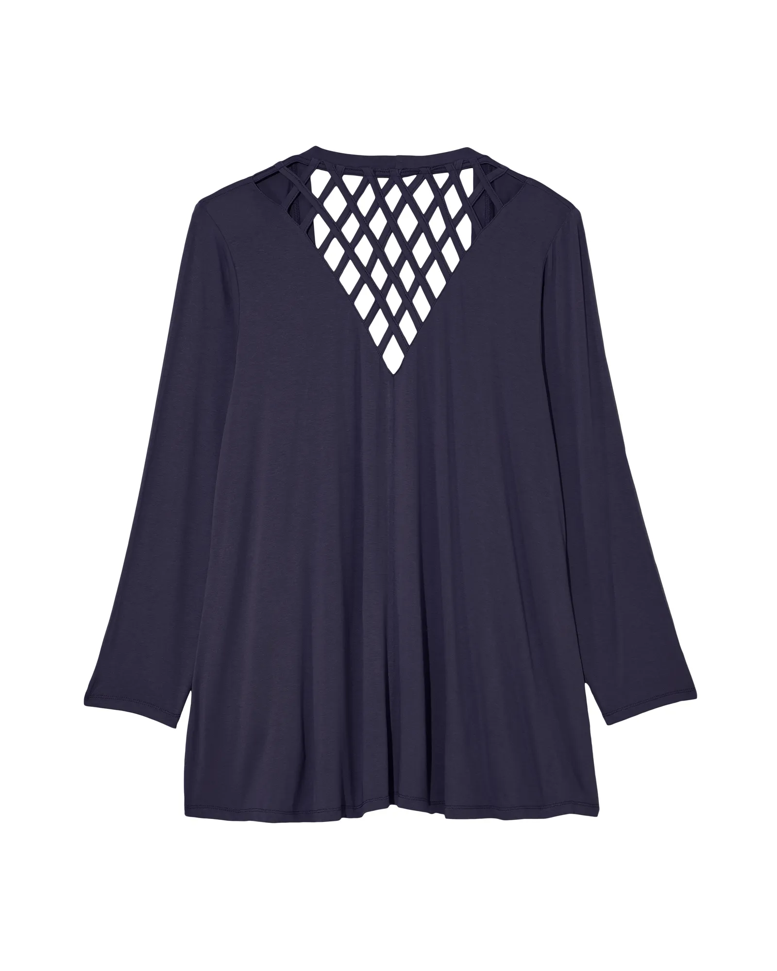 Jessica Long Sleeve Cage Back Cardigan | Navy