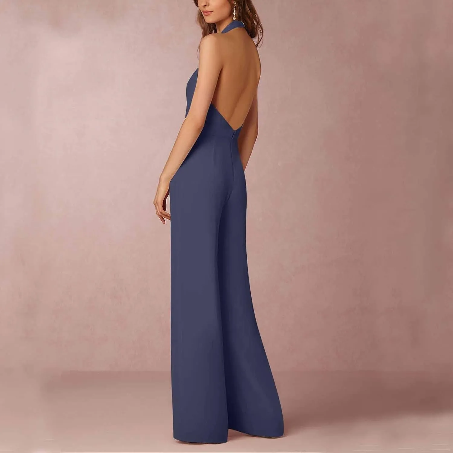 Jogging Pants for Women,Women's Banquet Dress Jumpsuit Sexy Hanging Neck Women's Trousers Spring&Summer Clothing