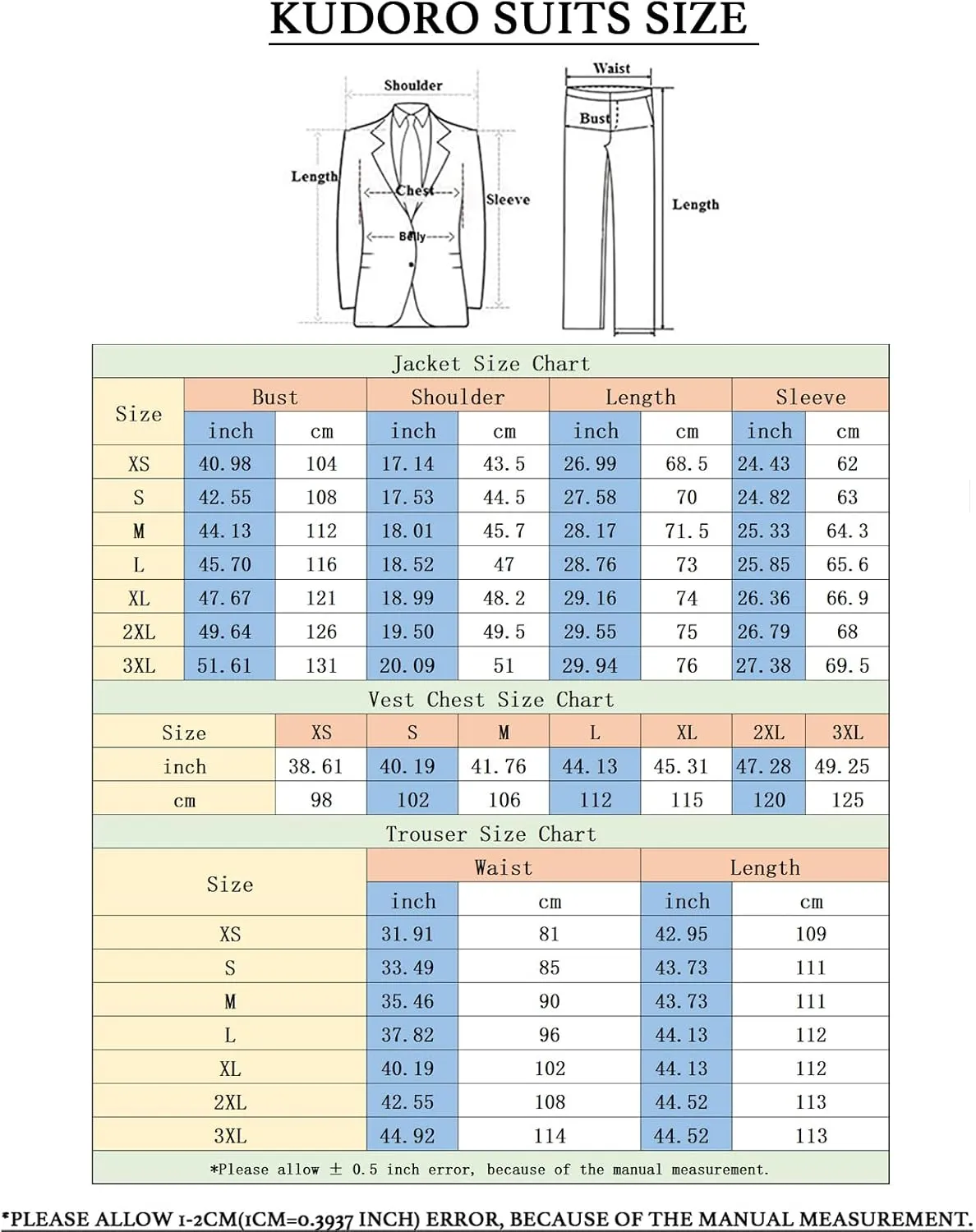 KUDORO Mens Suits Slim Fit 3 Piece Tuxedo Suit Set for Prom Wedding Party Paisley Jacket Vest Pants Homecoming Outfit