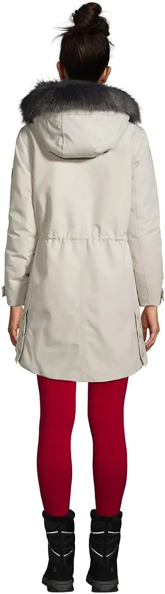 Lands' End Women's Expedition Waterproof Down Winter Parka with Faux Fur Hood