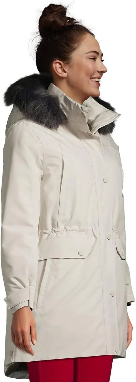 Lands' End Women's Expedition Waterproof Down Winter Parka with Faux Fur Hood