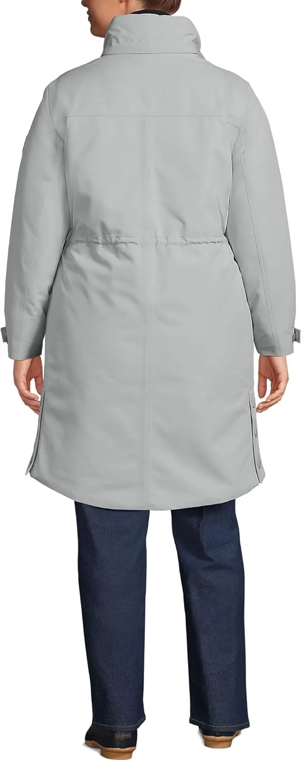 Lands' End Women's Expedition Waterproof Down Winter Parka with Faux Fur Hood