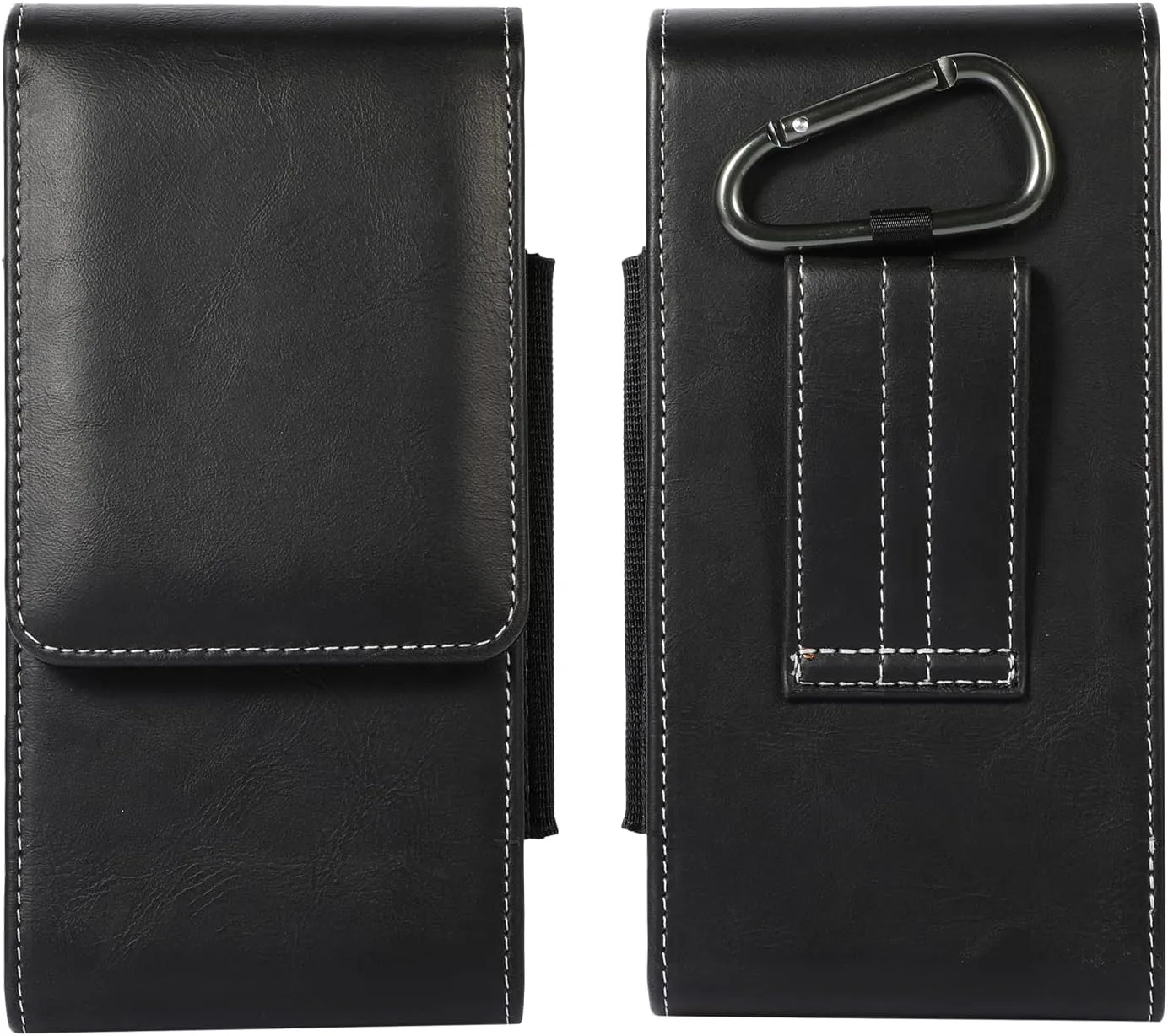 Leather Cell Phone Belt Clip Bag Men, Vertical Cell Phone Belt Holster, 6.7" Small Waist Bag Men Smartphone Belt Pouch Waist Purse Wallet Card Holder Pocket Hiking Handbag Fanny Carrying Case