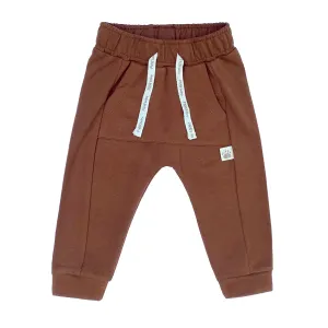 Light Sweat Kangaroo Pocket Jogger - Rust