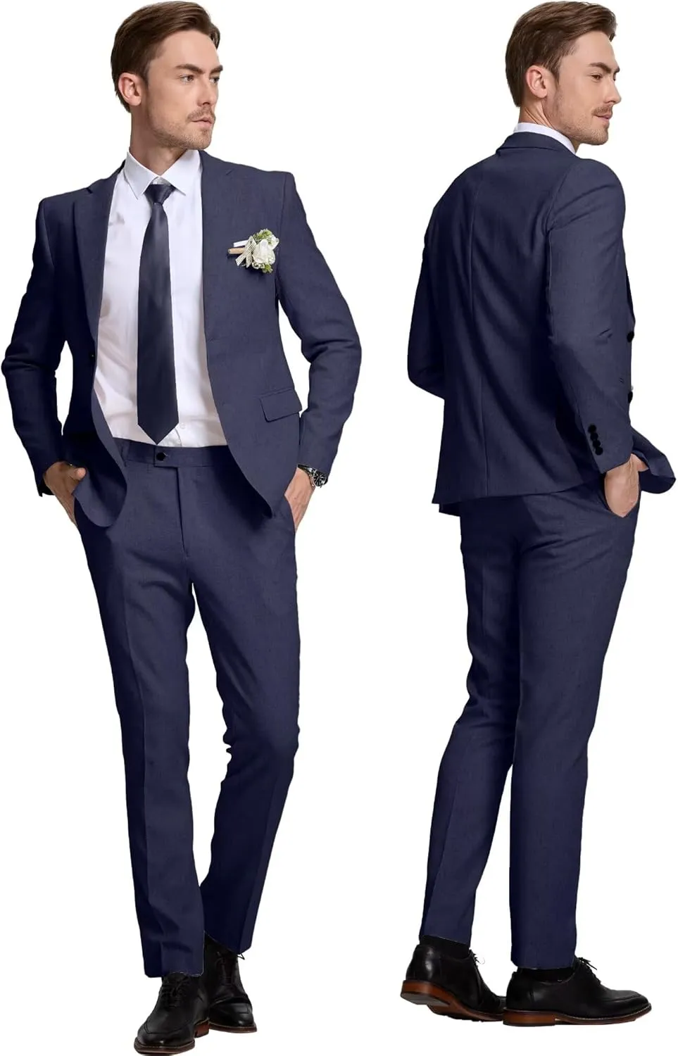 Linen Retro Mens Suit 2 Pieces Slim Fit Light Weight Linen Suit Linen Summer Suits Tuxedo Jacket Blazer Pant for Men