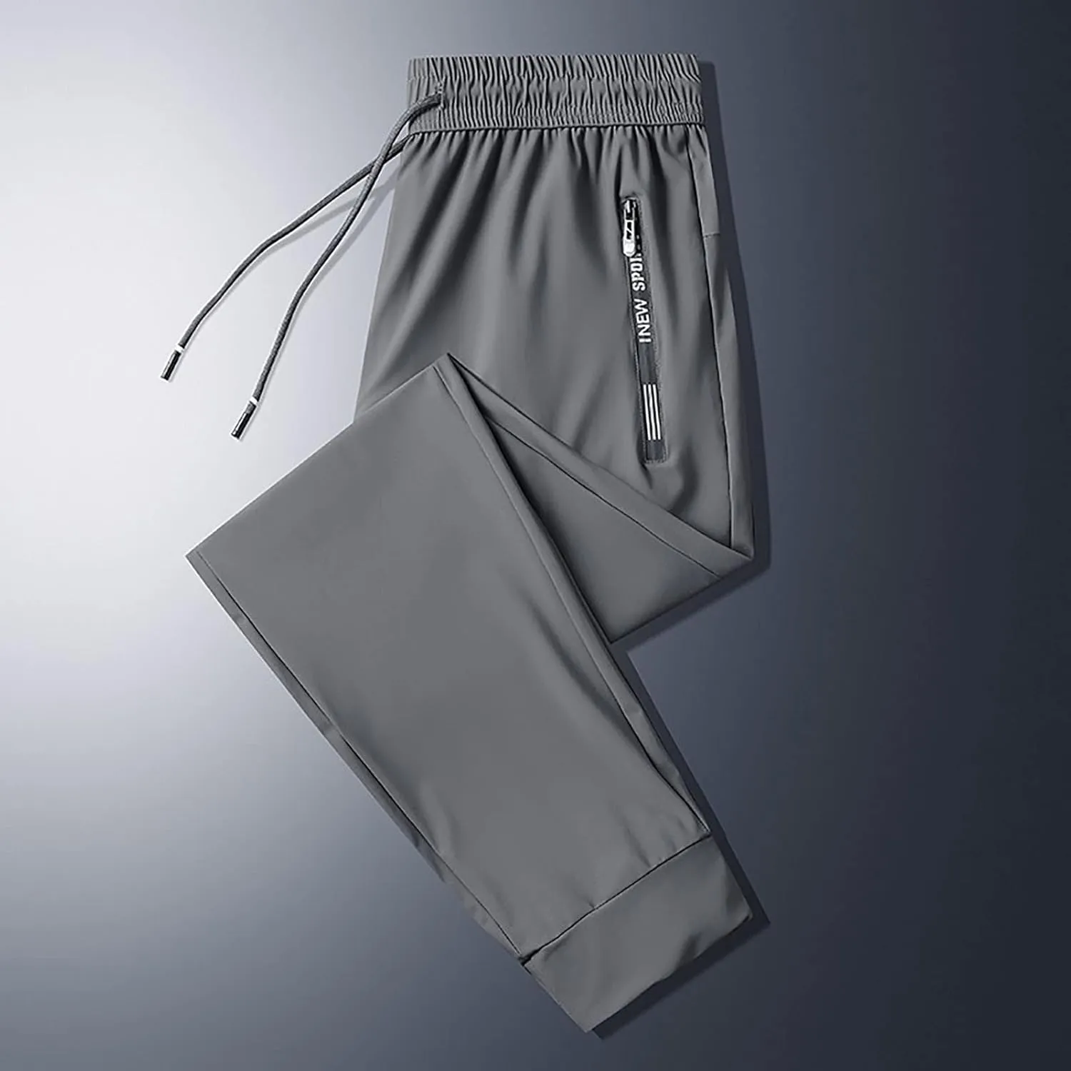 Litetao Mens Pants Casual Relaxed Fit Unisex Stretch Quick Drying Pants Casual Summer Drawstring Sports Pant with Pockets