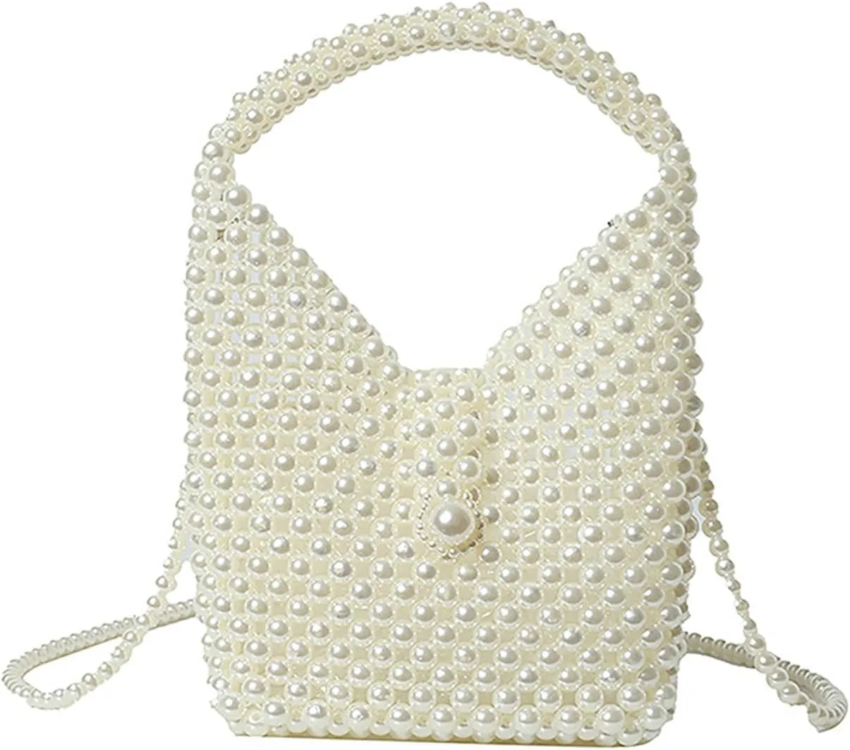 Luxury Pearl Bag Chain Bag Purse Bags, Artificial Pearl Clutch Crossbody Handmade Bags Evening Bags for Party Wedding Bridal Party Travel Prom 12