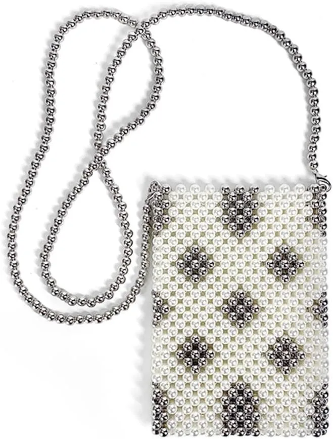 Luxury Pearl Bag Chain Bag Purse Bags, Artificial Pearl Clutch Crossbody Handmade Bags Evening Bags for Party Wedding Bridal Party Travel Prom 71