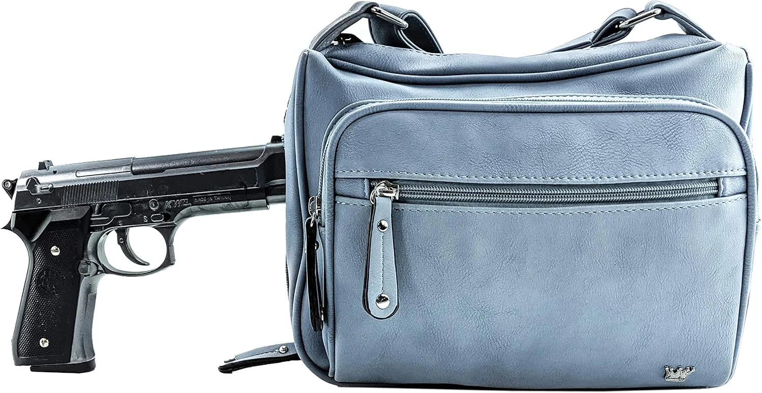 Magnum Concealed Carry Crossbody Handbag Gun Purse & Shoulder Bag with Adjustable Strap